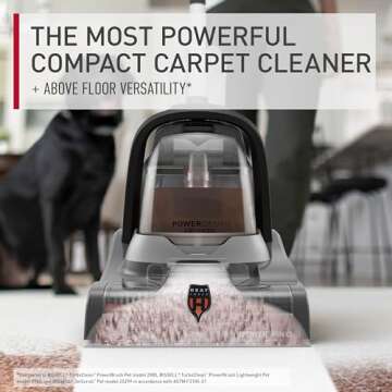 Hoover PowerDash Pet Advanced Compact Carpet Cleaner Machine with Above Floor Cleaning, Lightweight ...