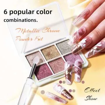 U-Shinein 3D Painting Gel, 2-in-1 Clear Nail Gel Sculpting Gel for Chrome Nail Powder, 2PCS Professional Nail Chrome Mirror Effect, Metallic 3D Nail Art Design, Craving Embossed DIY Nail Glue Gel 10ml