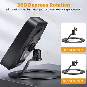 jusmo Aluminum Desktop Projector Stand w Ballhead Angle Adjustment, Table Projector Stand Adjustable...