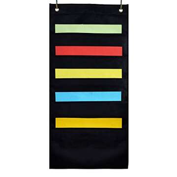 ZKOO 5 Pockets Wall File Organizer - Stylish & Durable