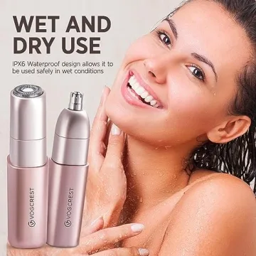 VG VOGCREST 2-in-1 Rechargeable Facial and Nose Hair Remover