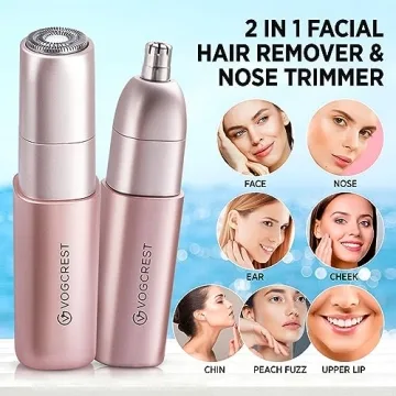 VG VOGCREST 2-in-1 Rechargeable Facial and Nose Hair Remover