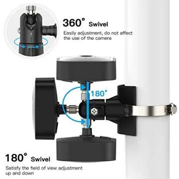 VOMENC Universal Pole Mounting Mount Bracket for Blink XT2 Blink Mini All-New Blink Outdoor4/ Indoor Camera,Compatible with Blink Home Security Camera System-Indoor and Outdoor (Black 2Pack)