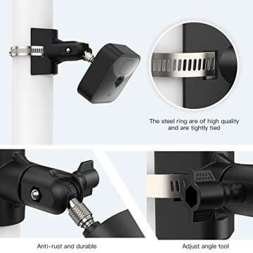 VOMENC Universal Pole Mounting Mount Bracket for Blink XT2 Blink Mini All-New Blink Outdoor4/ Indoor Camera,Compatible with Blink Home Security Camera System-Indoor and Outdoor (Black 2Pack)