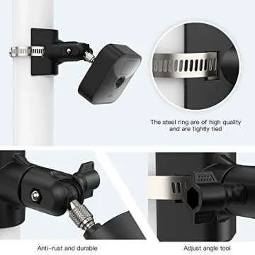 VOMENC Universal Pole Mounting Mount Bracket for Blink XT2 Blink Mini All-New Blink Outdoor4/ Indoor Camera,Compatible with Blink Home Security Camera System-Indoor and Outdoor (Black 2Pack)