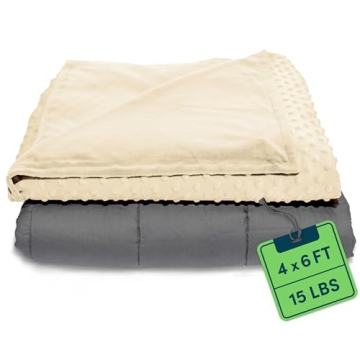 Quility Weighted Blanket - 15 LB Twin Cotton Comfort