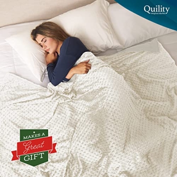 Quility Weighted Blanket - 15 LB Twin Cotton Comfort