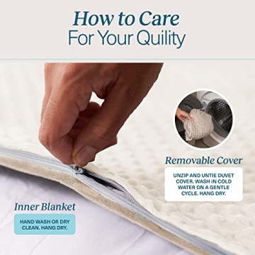 Quility Weighted Blanket - 15 LB Twin Cotton Comfort