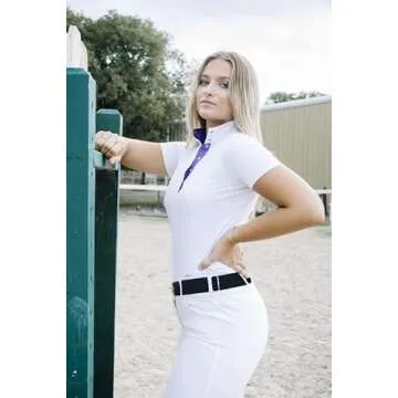 Dielianyi 1.5-inch Elastic Equestrian Belt Bit Buckle Leather Key Strap for Horseback Riding Equestrian Sports Belts (black)