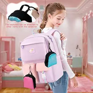 Mini Doll Backpack Toys with Surprise Stationery - 2 Pack
