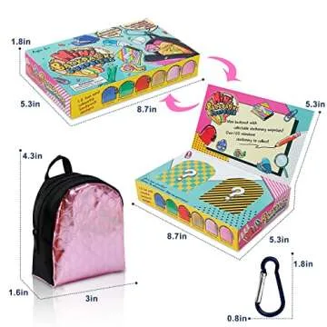 Mini Doll Backpack Toys with Surprise Stationery - 2 Pack