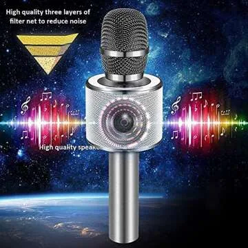 BONAOK Wireless Bluetooth Karaoke Microphone for Ultimate Fun