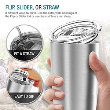 Atlin Tumbler: 20 oz Insulated Stainless Steel Travel Mug