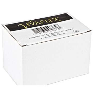 Vivaplex, 12, Amber, 2 oz, Round Glass Jars, with Inner Liners and black Lids