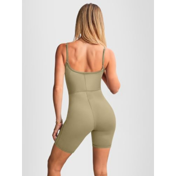 AUTOMET Women's Sexy Unitard Bodysuit Gym Casual Outfit