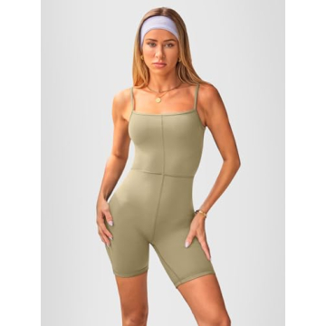 AUTOMET Women's Sexy Unitard Bodysuit Gym Casual Outfit