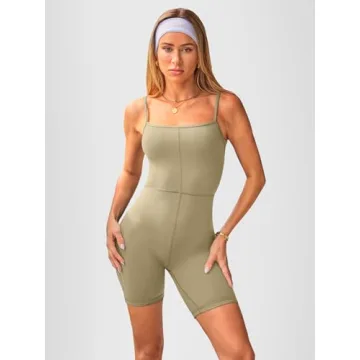 AUTOMET Women's Sexy Unitard Bodysuit Gym Casual Outfit