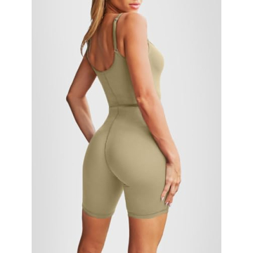 AUTOMET Women's Sexy Unitard Bodysuit Gym Casual Outfit