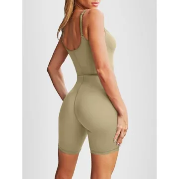AUTOMET Women's Sexy Unitard Bodysuit Gym Casual Outfit