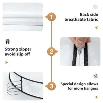 40" Garment Bags for Clothes Closet Storage - 5 Pack