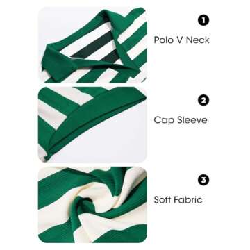 Wenrine Striped Summer Mini Dress with Pockets for Women