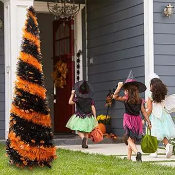 FUNPENY 5FT Tinsel Christmas Tree for Holiday Decor