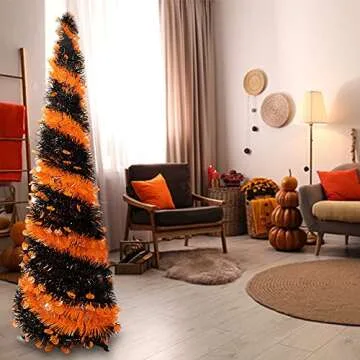FUNPENY 5FT Tinsel Christmas Tree for Holiday Decor