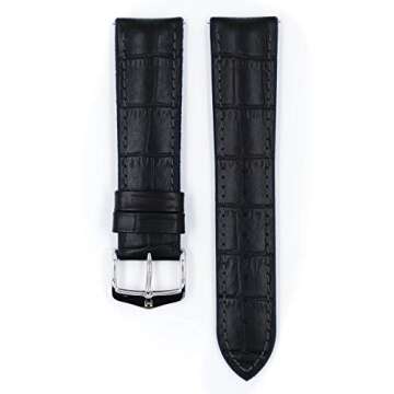 Hirsch Andy Calf Watch Strap - Premium Black Performance Band