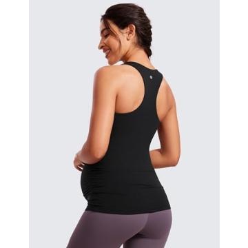 CRZ YOGA Butterluxe Maternity Tank Top for Comfort and Style