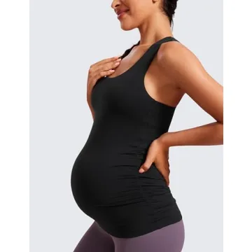 CRZ YOGA Butterluxe Maternity Tank Top for Comfort and Style
