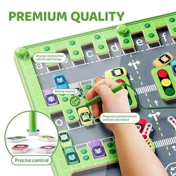 zhiwuzhu Magnetic Alphabet Maze Letter Puzzle,Montessori Fine Motor Skills Toys for Girls Boys,Education Toys for Preschool Learning Activities,Travel Toys Gifts for Toddler
