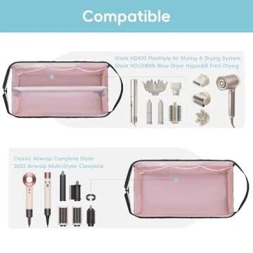Lexeeco Dyson Air wrap Travel Case for Hair Tools