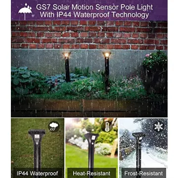 AURAXY Solar Motion Sensor Pathway Lights for Outdoors