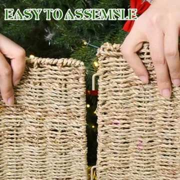 Rocinha Rattan Christmas Tree Collar - Rustic and Adjustable