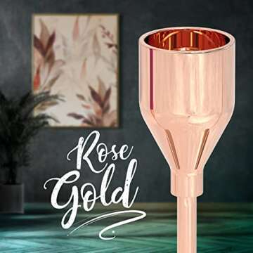 Rose Gold Candlestick Holders for Taper Candles, Set of 3 Taper Candle Holders for Candlesticks, Ide...