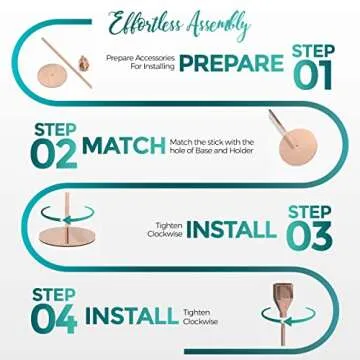 Rose Gold Candlestick Holders for Taper Candles, Set of 3 Taper Candle Holders for Candlesticks, Ideal for Home Décor, Wedding, Birthday Party, Date Night, Thanksgiving Or Other Special Occasions