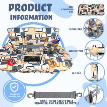 Shopping Cart Cover for Baby Grocery Cart Cover for Baby boy and Baby Girl, High Chair Cover for Bab...