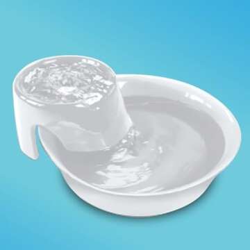 Pioneer Pet Big Max Ceramic Drinking Fountain for Pets, White, 8 lb