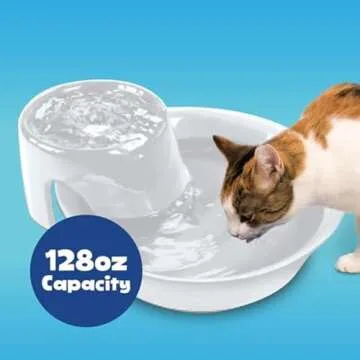 Pioneer Pet Big Max Ceramic Drinking Fountain for Pets, White, 8 lb