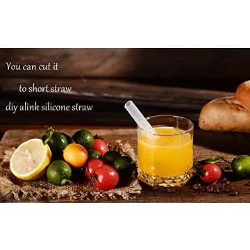ALINK Extra Wide Silicone Straws for Smoothies and Boba