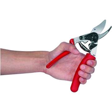 Felco Pruning Shears (F 17) - High Performance Swiss Made Left-Handed One-Hand Garden Pruner with Steel Blade