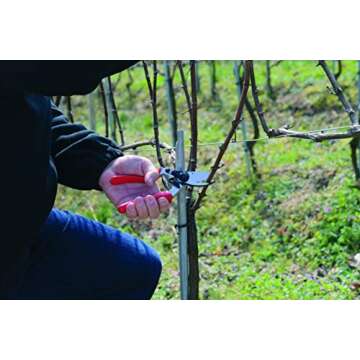 Felco Pruning Shears (F 17) - High Performance Swiss Made Left-Handed One-Hand Garden Pruner with Steel Blade