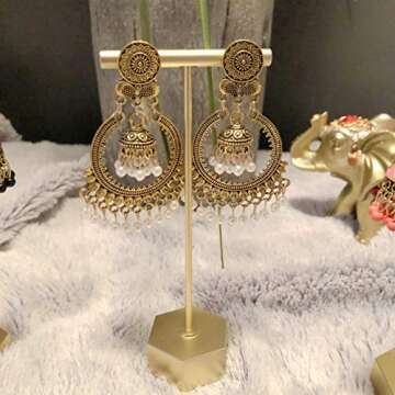 Elegant Elitnus T Earring Display Stand - 2 Pack Organizer for Shows