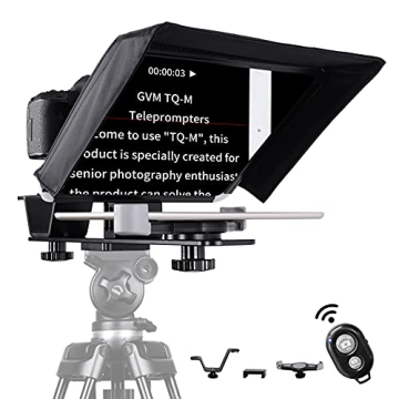GVM Teleprompter Kit for iPad Smartphone Tablet DSLR Camera with Remote Control