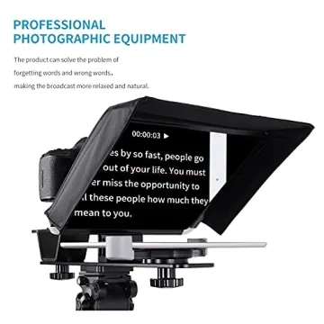 GVM Portable Teleprompter for iPad and DSLR Cameras
