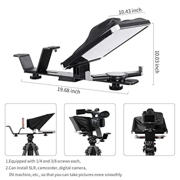GVM Portable Teleprompter for iPad and DSLR Cameras