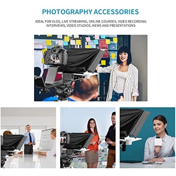 GVM Portable Teleprompter for iPad and DSLR Cameras