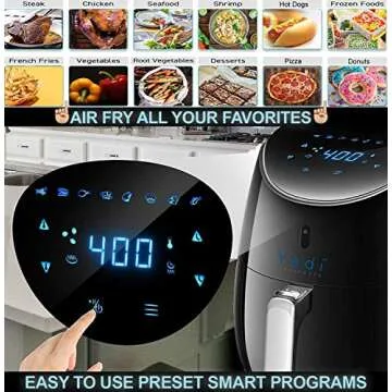 Yedi Total Package Air Fryer XL - 5.8 Quart with Accessories