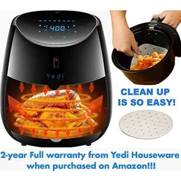 Yedi Total Package Air Fryer XL - 5.8 Quart with Accessories