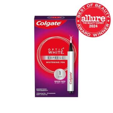 Colgate Optic White Express Teeth Whitening Pen with 35 Treatments, Enamel Safe, Designed for No Too...